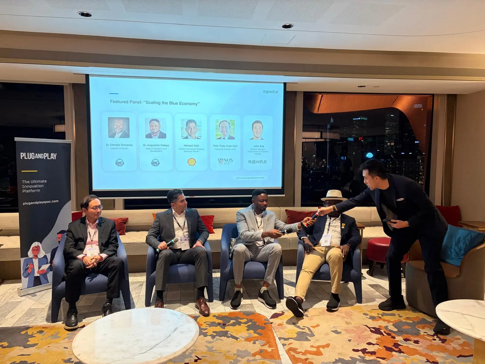 Panellists discussing maritime innovation at the NIMENA Singapore showcase